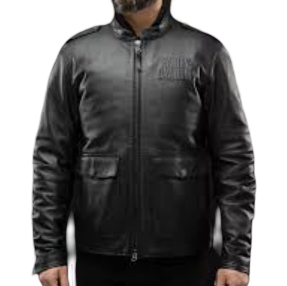 Harley-Davidson Mens Layering System Captains Leather Jacket Black Medium New